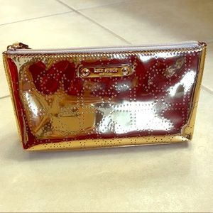 Kate Spade gold heart makeup bag NWOT